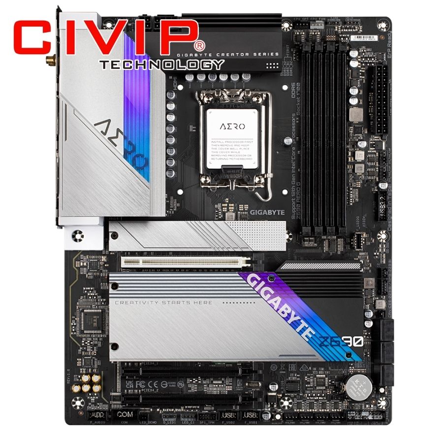 Mainboard Gigabyte Z690 AERO G DDR5 (Chipset Z690, CPU Intel LGA1700, Ram DDR5, HDMI | DP | Type-C, ATX)