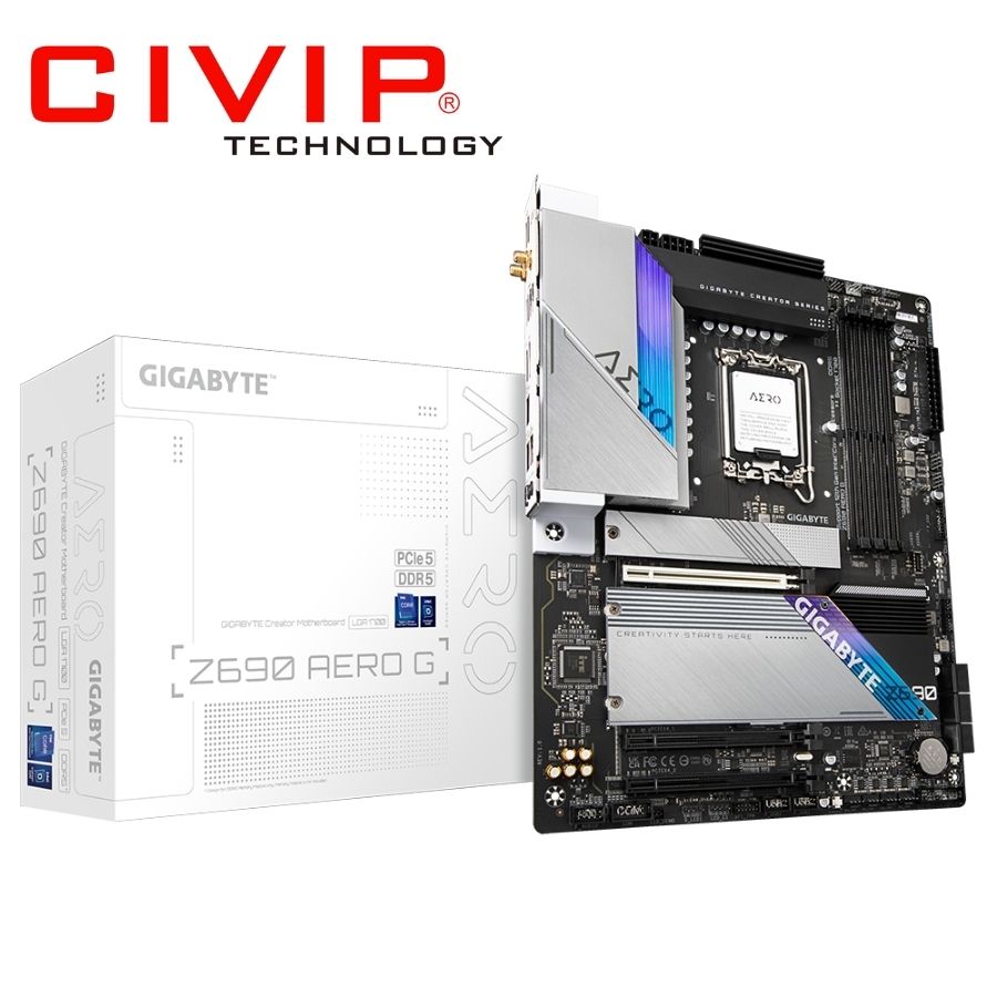 Mainboard Gigabyte Z690 AERO G DDR5 (Chipset Z690, CPU Intel LGA1700, Ram DDR5, HDMI | DP | Type-C, ATX)