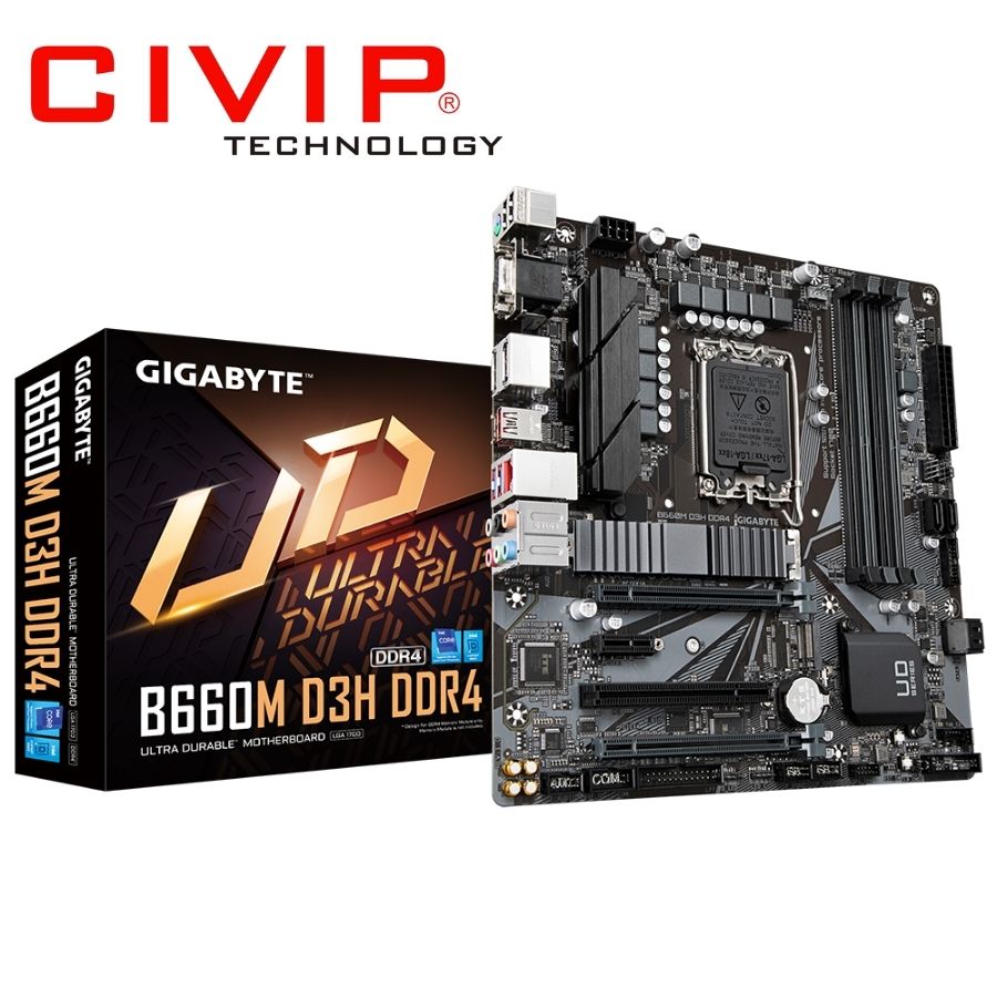 Mainboard Gigabyte B660M D3H DDR4 (Chipset B660, CPU Intel LGA1700, Ram DDR4, VGA HDMI DP, mATX)