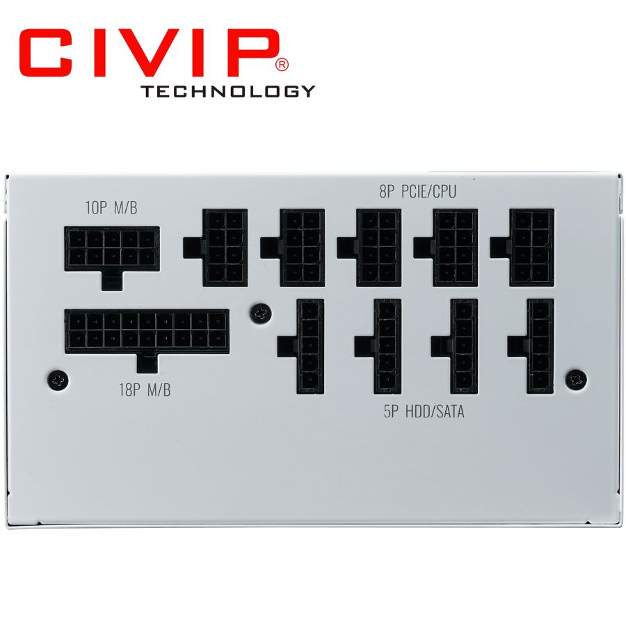 Nguồn Cooler master V GOLD V2 850W WHITE (Full Modular 850W, 4+4x1/8x1 CPU, PCl 6+2 x6, EPS 8x1, 12 SATA, ATX)