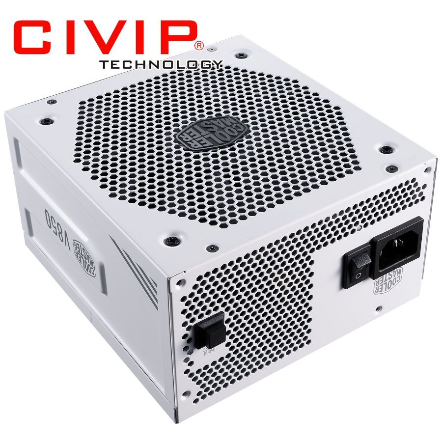 Nguồn Cooler master V GOLD V2 850W WHITE (Full Modular 850W, 4+4x1/8x1 CPU, PCl 6+2 x6, EPS 8x1, 12 SATA, ATX)