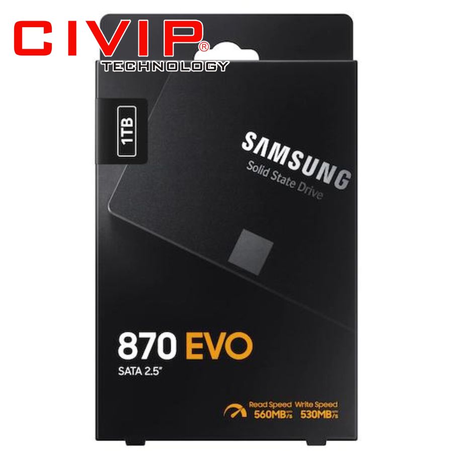 Ổ cứng SSD Samsung 870 EVO 1TB SATA III 2.5 inch ( Đọc 560MB/s - Ghi 530MB/s) - (MZ-77E1T0BW)