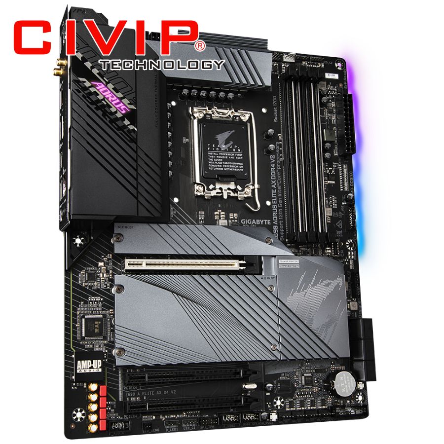 Mainboard Gigabyte Z690 AORUS ELITE AX DDR4 V2 (Chipset Z690, CPU Intel LGA1700, Ram DDR4, HDMI | DP, ATX)