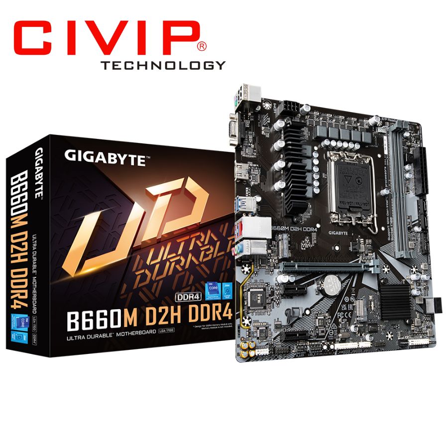 Mainboard Gigabyte B660M D2H DDR4 (Chipset B660, CPU Intel LGA1700, Ram DDR4, HDMI | VGA, mATX)