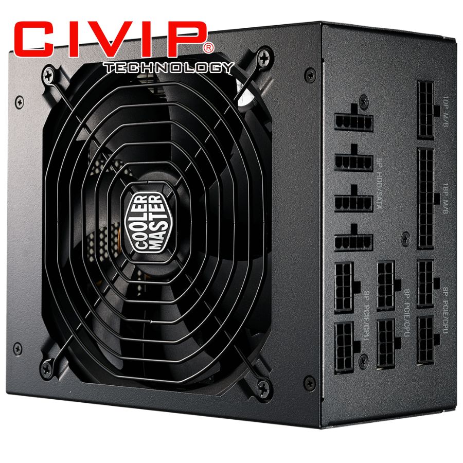 Nguồn Cooler Master MWE GOLD 1050 - V2 1050W Full Modular (Full Modular 1050W, 4+4 / 8 CPU x2, PCl 6+2 x6, 12 SATA, ATX)