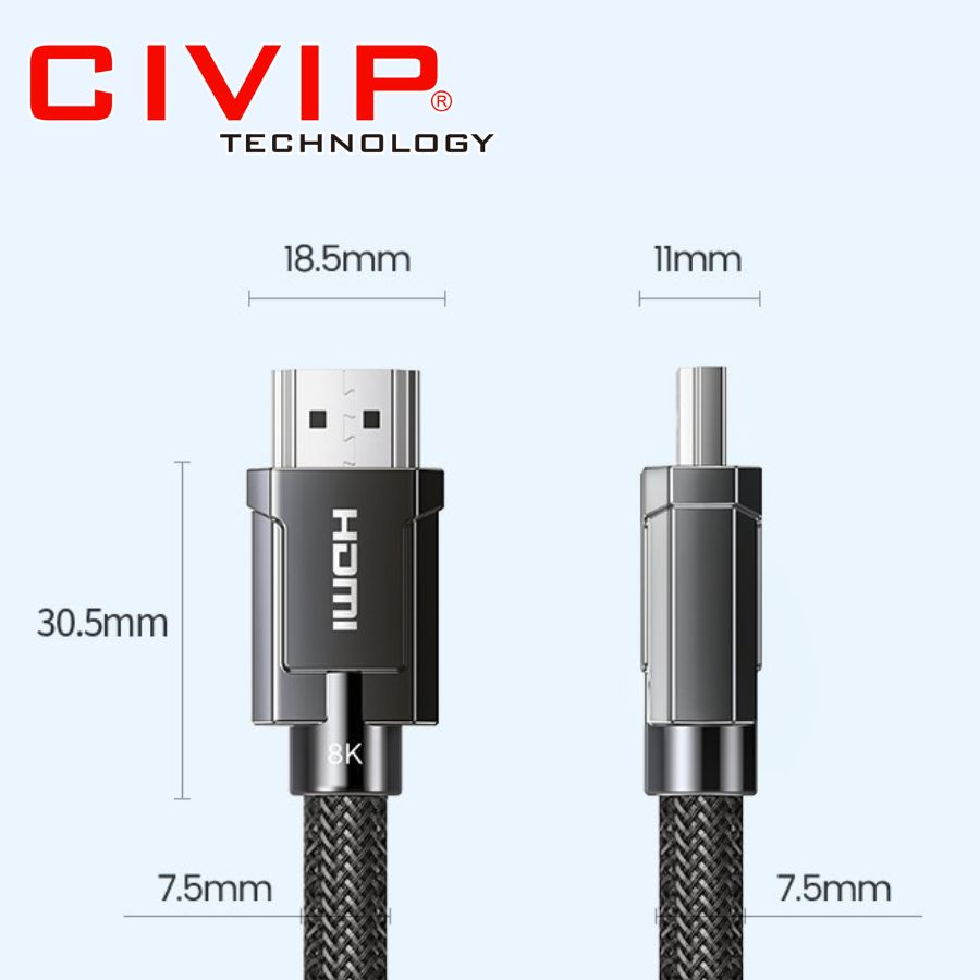 Cáp HDMI 2.1 8K Ugreen 70321 dài 2M