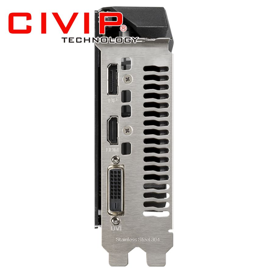 Card màn hình VGA ASUS TUF GTX1650 O4GD6-P-V2-GAMING-90YV0GX2 (4GB GDDR6, 128 bit, CUDA 896, DVI / HDMI / DP)