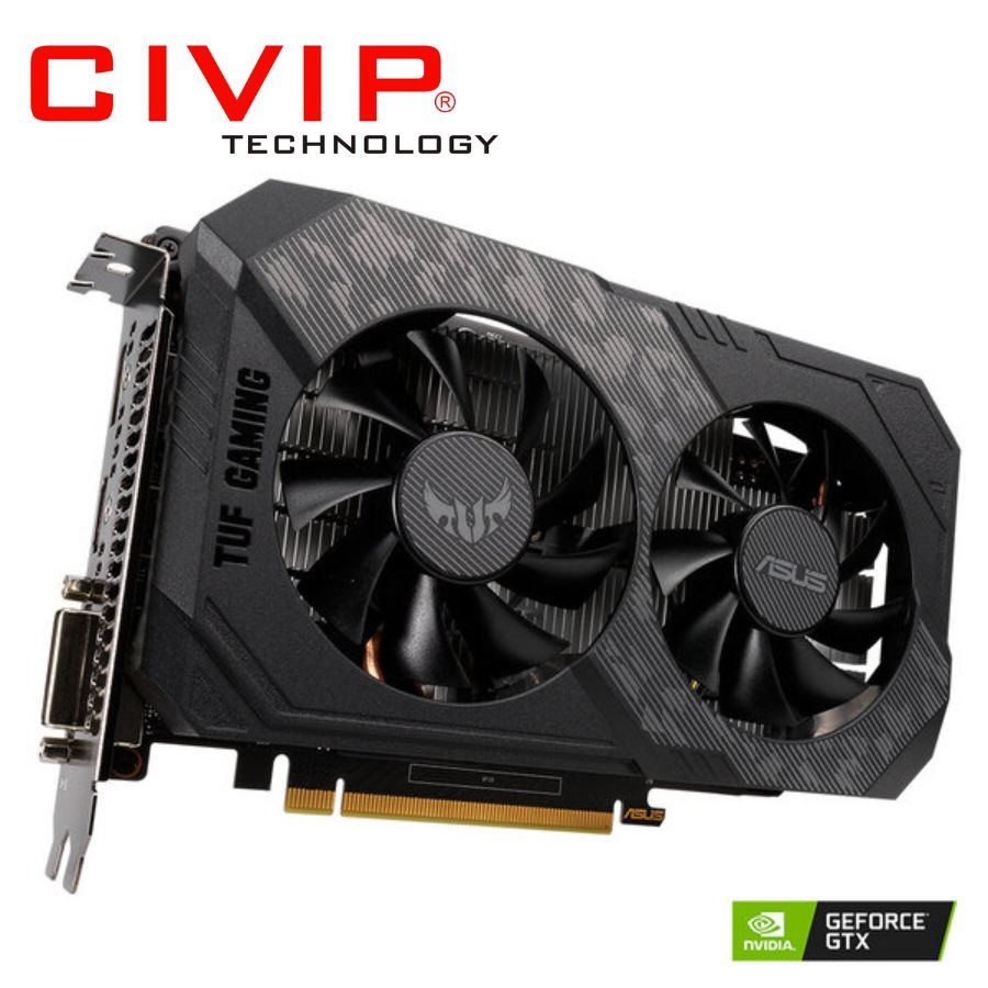 Card màn hình VGA ASUS TUF GTX1650 O4GD6-P-V2-GAMING-90YV0GX2 (4GB GDDR6, 128 bit, CUDA 896, DVI / HDMI / DP)