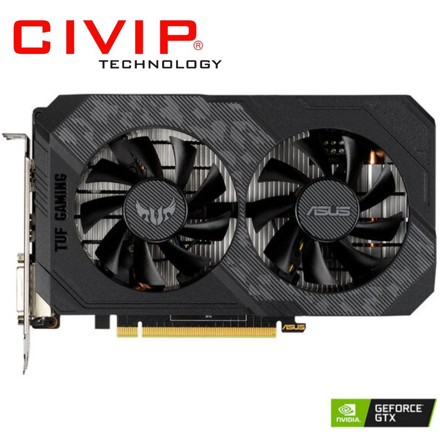 Card màn hình VGA ASUS TUF GTX1650 O4GD6-P-V2-GAMING-90YV0GX2 (4GB GDDR6, 128 bit, CUDA 896, DVI / HDMI / DP)