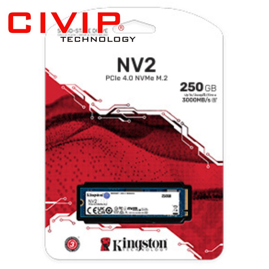 Ổ cứng SSD Kingston NV2 250GB PCIe Gen4x4 NVMe M.2 (SNV2S/250G)