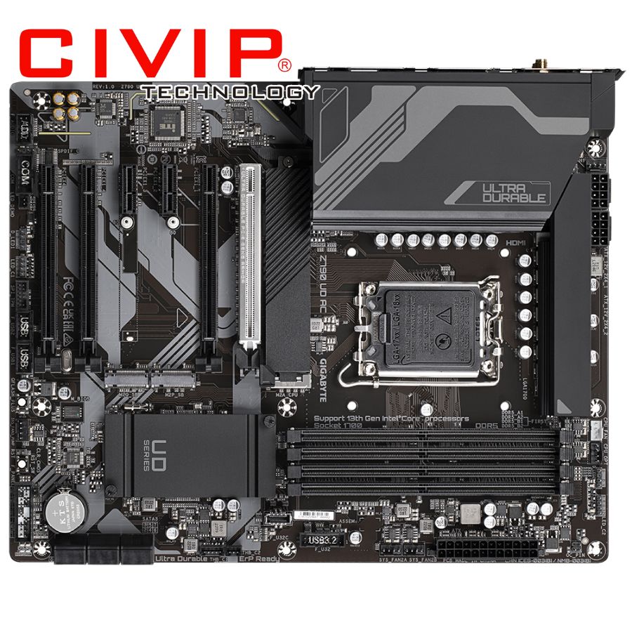 Mainboard Gigabyte Z790 UD AC DDR5 (Chipset Z790, Socket Intel LGA1700, Ram DDR5, Wifi AC, HDMI | DP, ATX)