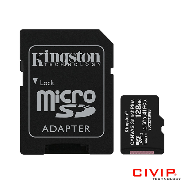 Thẻ nhớ Kingston 128GB SDHC Select 100R CL10 UHS-I