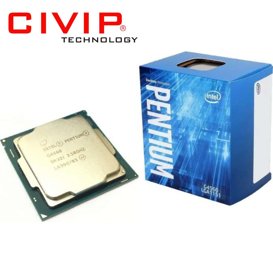 CPU Intel Pentium G4560 (3.5GHz, 2 nhân 4 luồng, Cache 3MB, UHD Intel® 610, 54W)