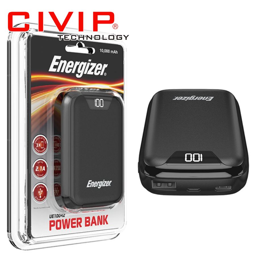 Sạc dự phòng Energizer UE10042BK 10.000mAh