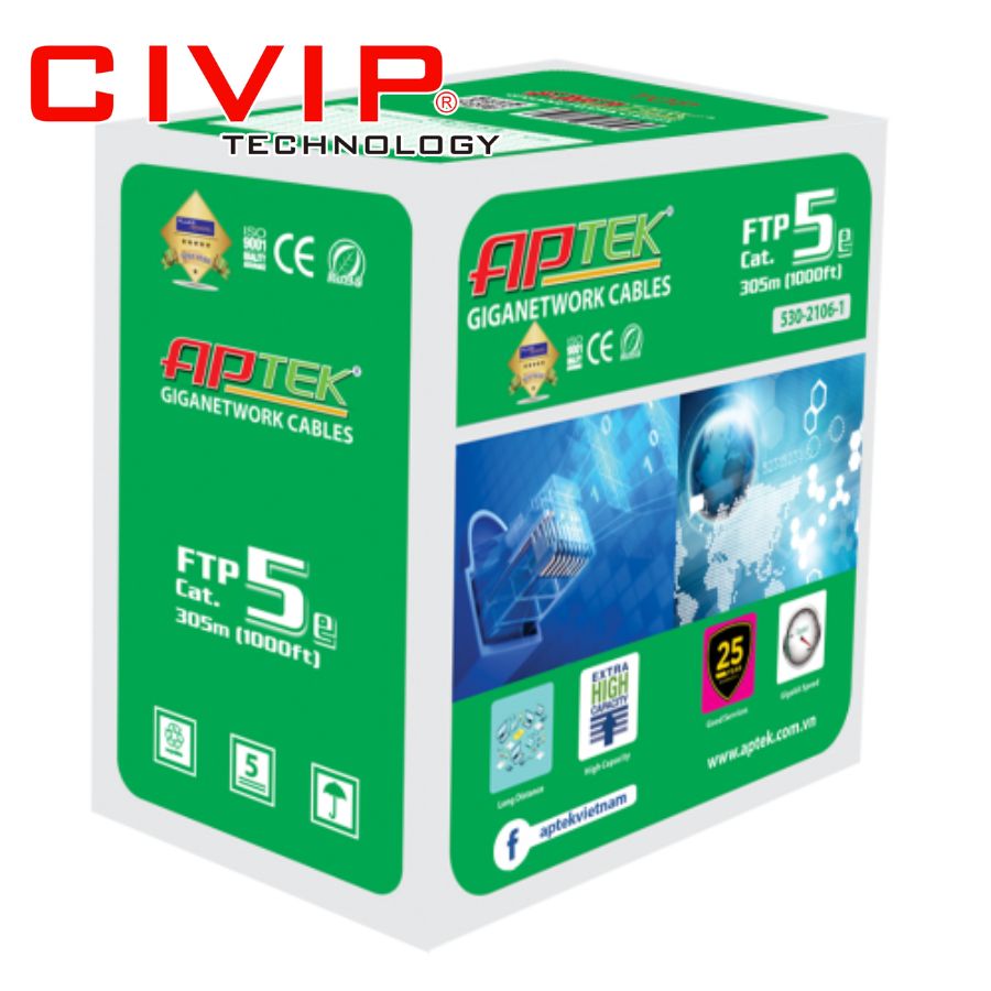 Cáp mạng Aptek CAT.5e FTP