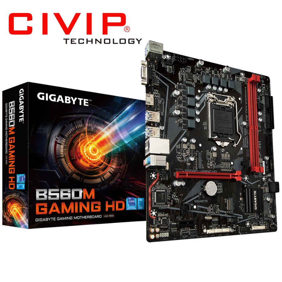 Mainboard Gigabyte B560M GAMING HD (Chipset B560, CPU Intel LGA 1200, DDR4, mATX, VGA / HDMI)