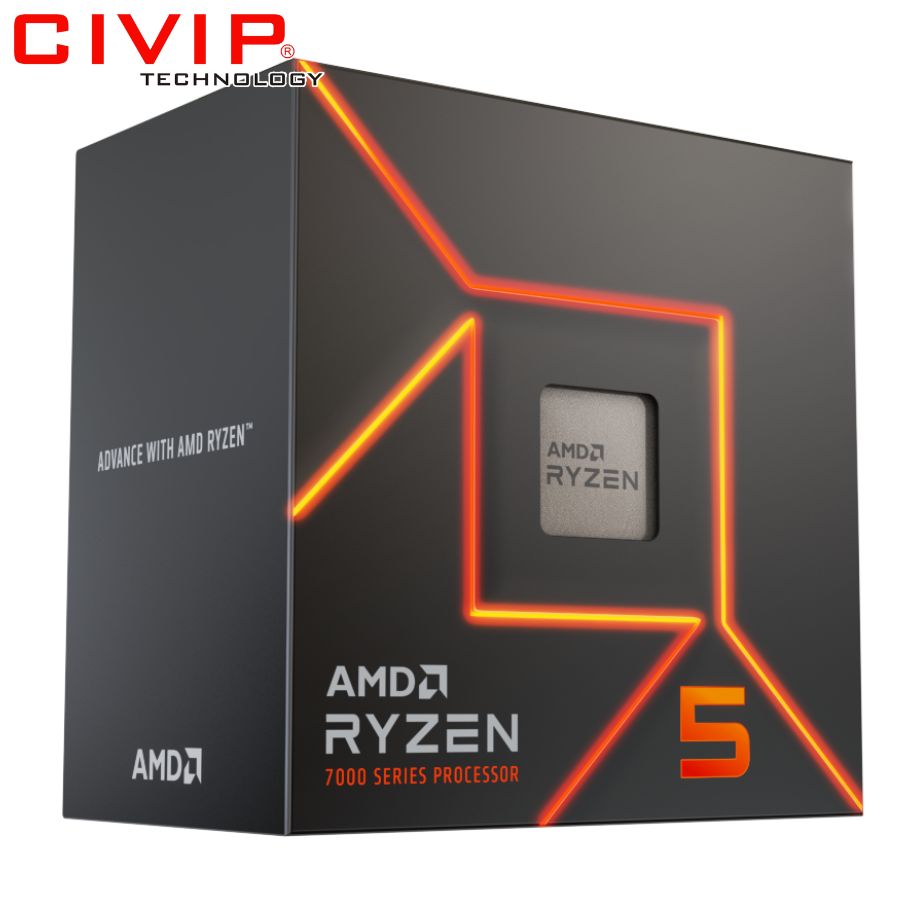 CPU AMD Ryzen™ 5 7600 (3.8GHz up to 5.1GHz Max Boost, AM5, 38MB Cache, 6 cores, 12 threads, 65W)