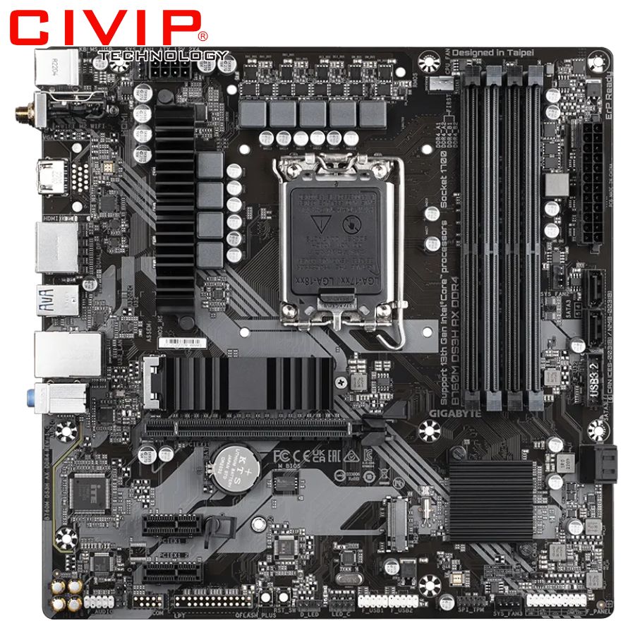 Mainboard Gigabyte B760M DS3H AX DDR4 (Chipset B760, Socket Intel LGA1700, DDR4, DP / HDMI / VGA, mATX)