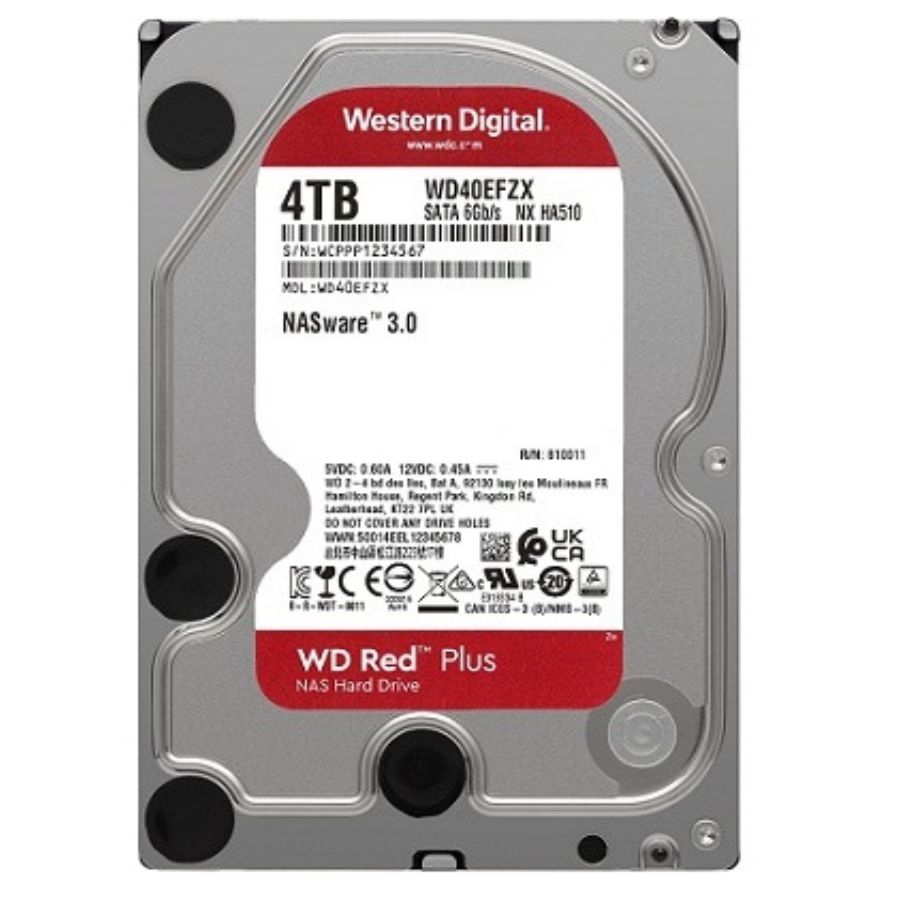 Ổ cứng HDD WD 6TB Red Plus 3.5 inch, 5640RPM, SATA, 128MB Cache