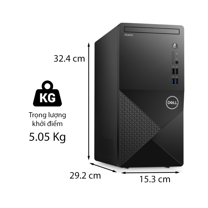 Máy tính để bàn Dell Vostro 3910 71004593 (i7-12700/8GB RAM/512GB SSD/GTX1650S/DVDRW/WL+BT/K+M/Office/Win11)