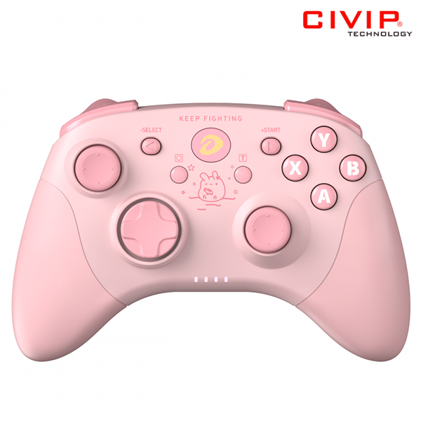 Tay cầm chơi game DAREU H101X Pink