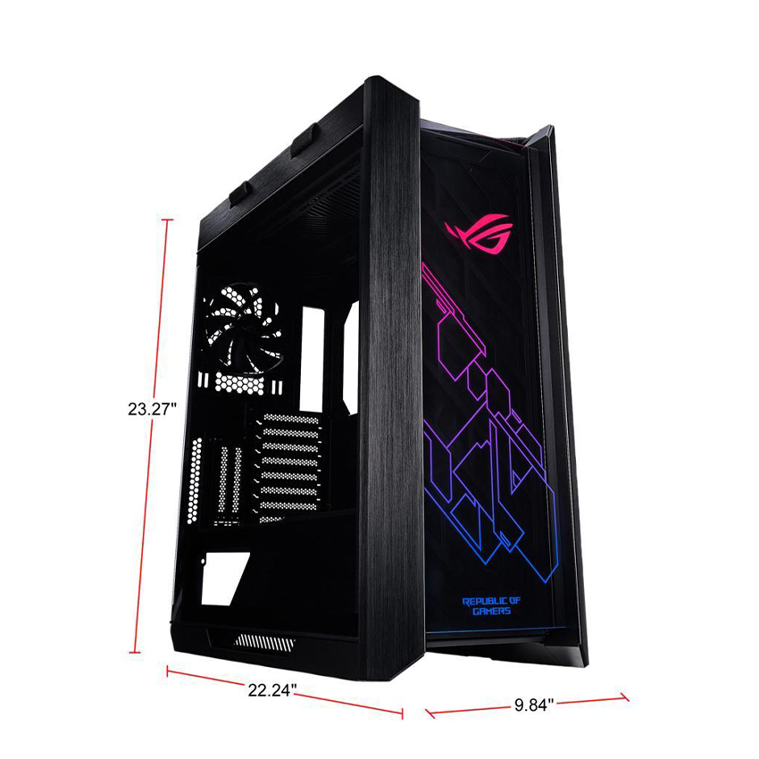 Vỏ Case Asus ROG Strix Helios GX601 Tempered Glass Gaming   (Mid Tower/Màu Đen/Led RGB)
