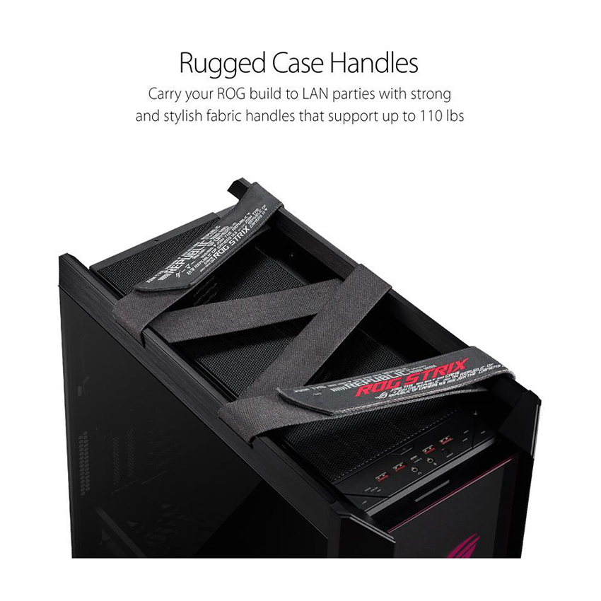 Vỏ Case Asus ROG Strix Helios GX601 Tempered Glass Gaming   (Mid Tower/Màu Đen/Led RGB)