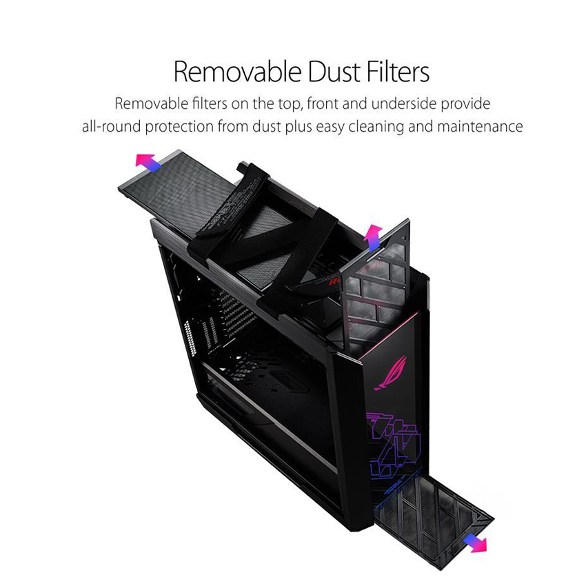 Vỏ Case Asus ROG Strix Helios GX601 Tempered Glass Gaming   (Mid Tower/Màu Đen/Led RGB)