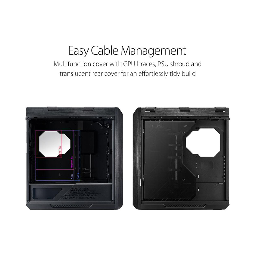 Vỏ Case Asus ROG Strix Helios GX601 Tempered Glass Gaming   (Mid Tower/Màu Đen/Led RGB)