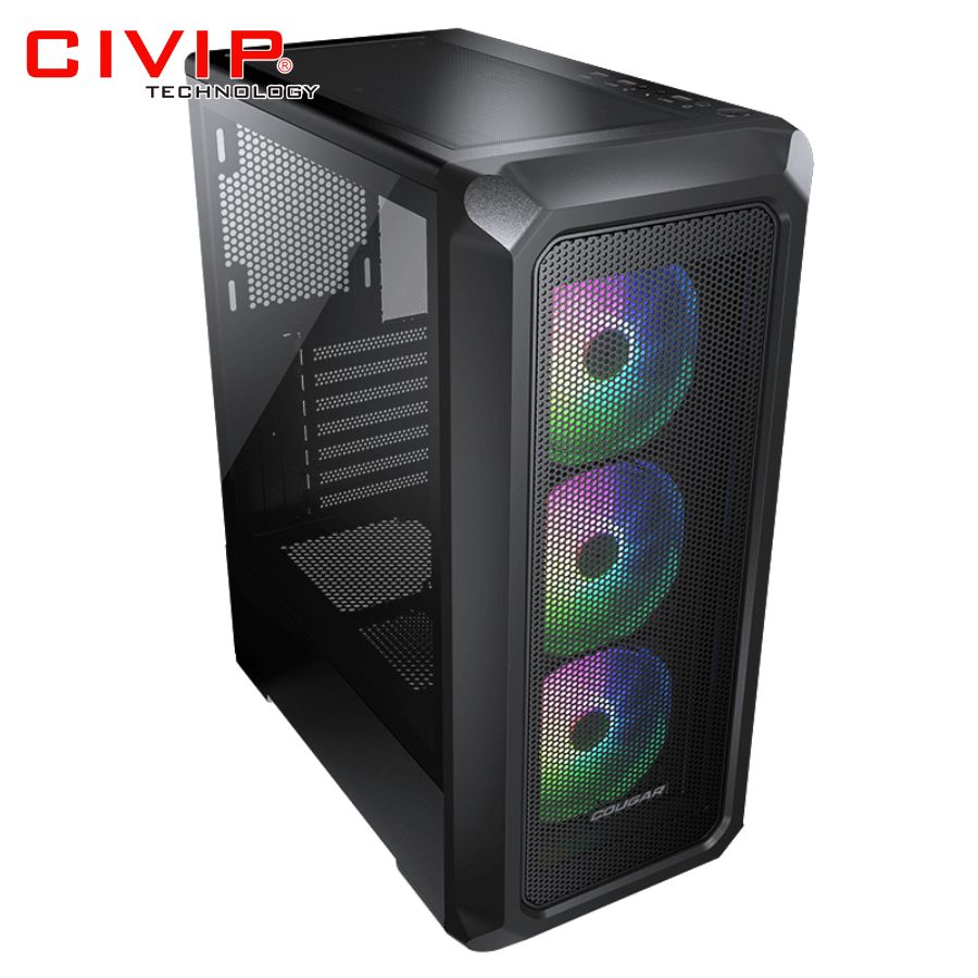 Case Cougar Archon 2 Mesh RGB-Black (Kèm 3 quạt RGB, ATX / mATX / mITX)