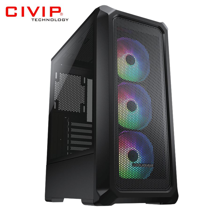 Case Cougar Archon 2 Mesh RGB-Black (Kèm 3 quạt RGB, ATX / mATX / mITX)