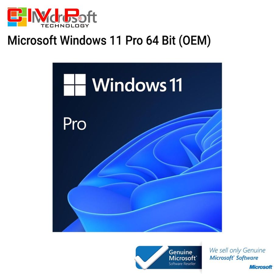 Hệ điều hành Windows 11 Pro 64Bit Eng Intl 1pk DSP OEI DVD