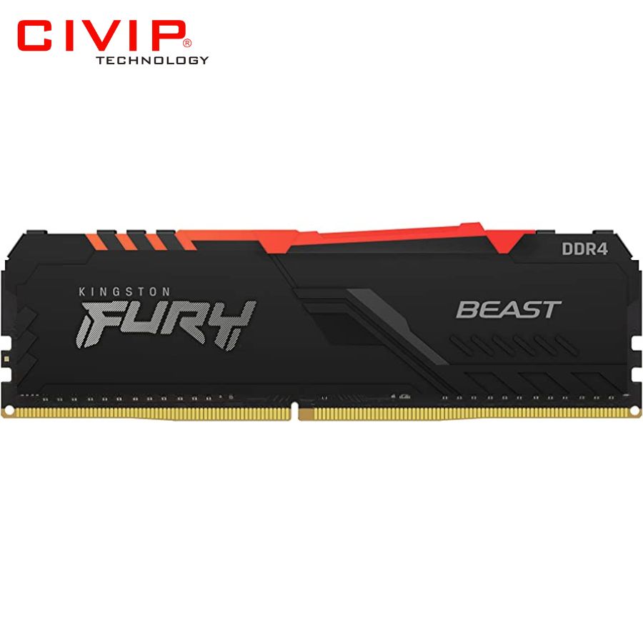 Ram PC Kingston Fury 16GB D4-3200U C16 Beast/RGB (KF432C16BB1A/16)