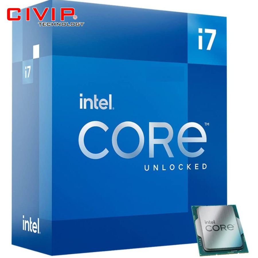 CPU Intel Core i7 13700 Box (Socket LGA1700, P-Core Turbo 5.2GHz, E-Core Turbo 4.1GHZ, 16 nhân 24 luồng, 30MB Cache, 65W)