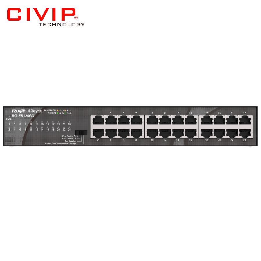 Switch Ruijie RG-ES124GD 24 Ports 10/100/1000 Mbps