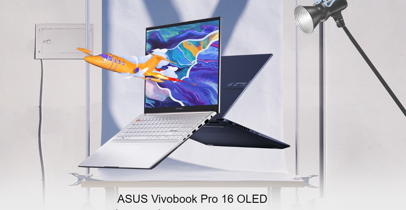 Laptop Asus Vivobook Pro 16 OLED K6602VV-MX077W (Core i9-13900H / 16GB / 1TB SSD / RTX 4060 8GB / Màn hình 16.0 inch 3.2K OLED / Win 11 / Bạc)