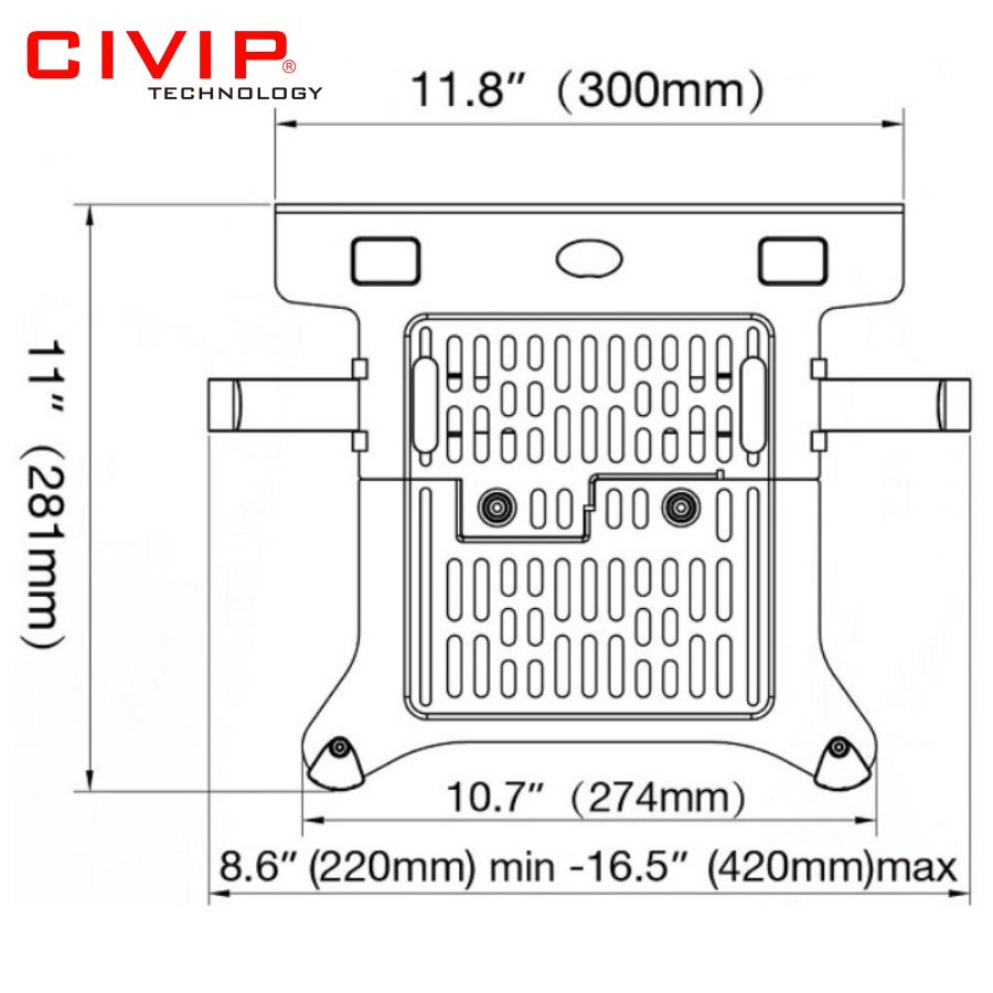 Khung treo kẹp / giá Laptop FP-2