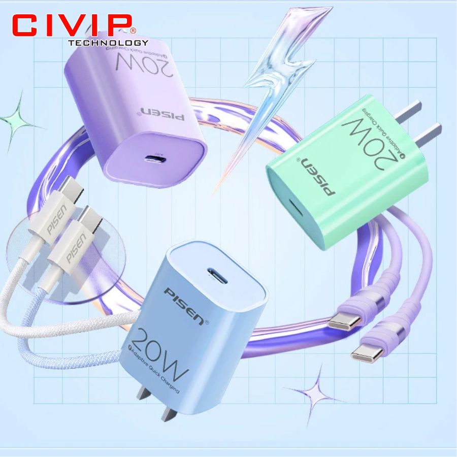 Củ Sạc PISEN Quick PD 20W TS-C135 Blue