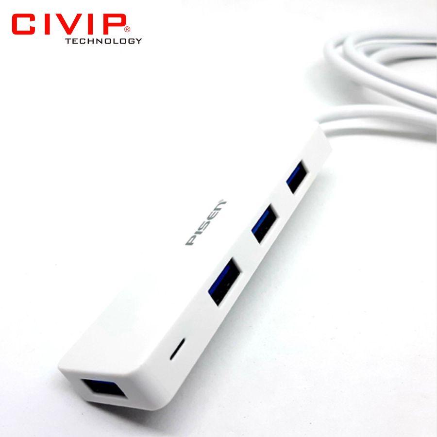 Bộ chia USB PISEN Hub USB 3.0 1M (1 ra 4 cổng USB )