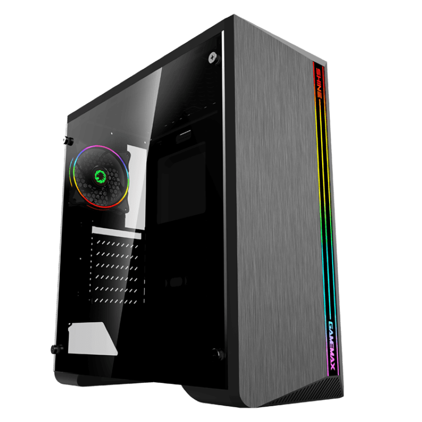 Vỏ Case GAMEMAX G517 SHINE (Mid Tower/Màu Đen/Led RGB)