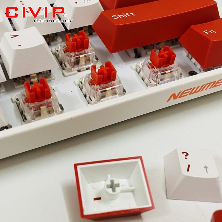 Bàn phím cơ không dây NEWMEN Dual Mode GM610Dy - Switch G-pro Red