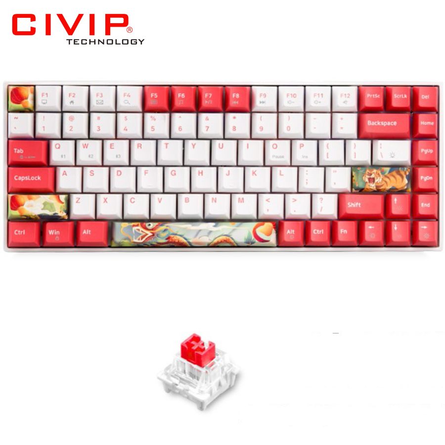 Bàn phím cơ không dây NEWMEN Dual Mode GM840 - Red Switch