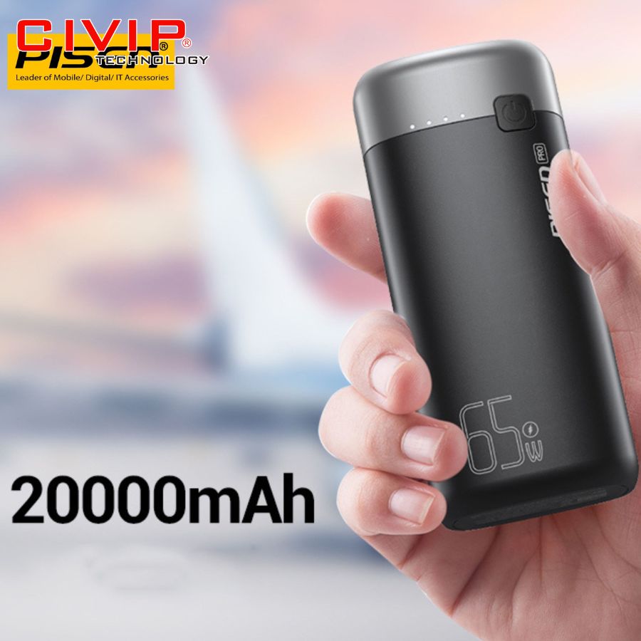 Sạc dự phòng PISEN Pro PD65-2 20000mAh 65W LS-DY118