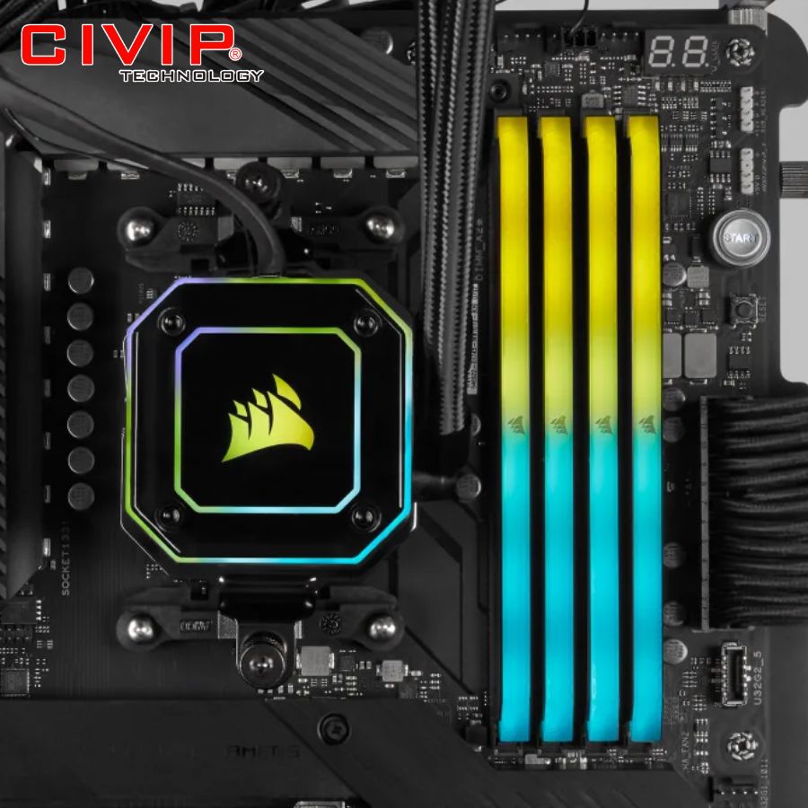 Bộ nhớ trong Ram PC Corsair Vengeance RGB RS 64GB/3200Mhz (2x32GB) DDR4 (CMG64GX4M2E3200C16)