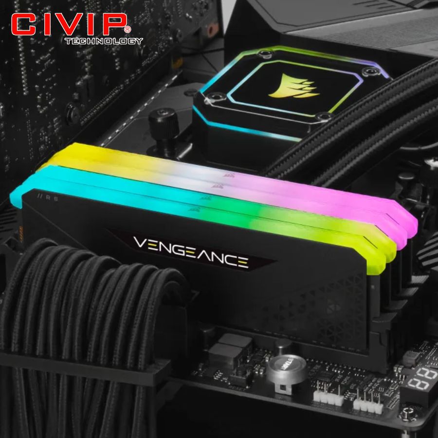 Bộ nhớ trong Ram PC Corsair Vengeance RGB RS 64GB/3200Mhz (2x32GB) DDR4 (CMG64GX4M2E3200C16)