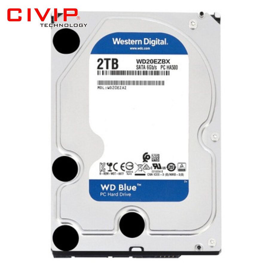 Ổ cứng HDD PC WD Blue 2TB 7200RPM (Màu xanh)