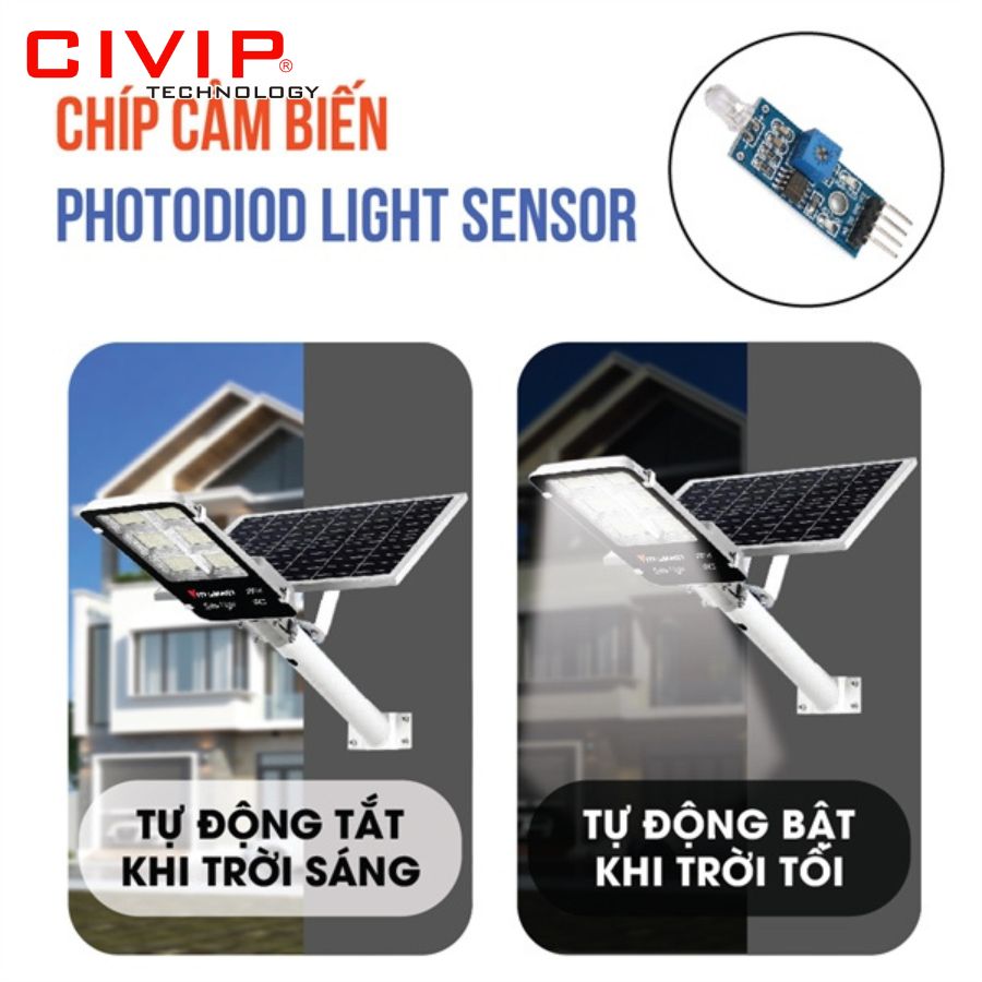 Đèn năng lượng mặt trời đường phố Viti Smart - City Light 300W