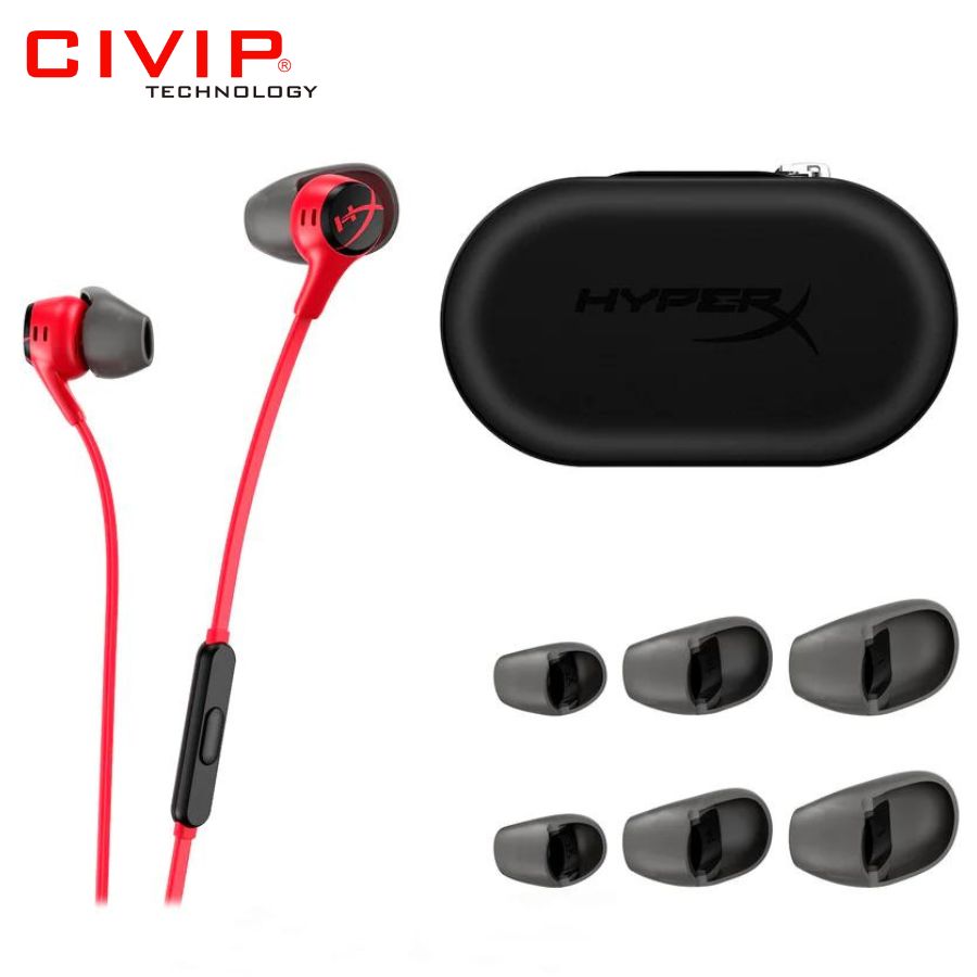 Tai nghe gaming có dây KingstonHyperX Cloud Earbuds II Red (705L8AA)