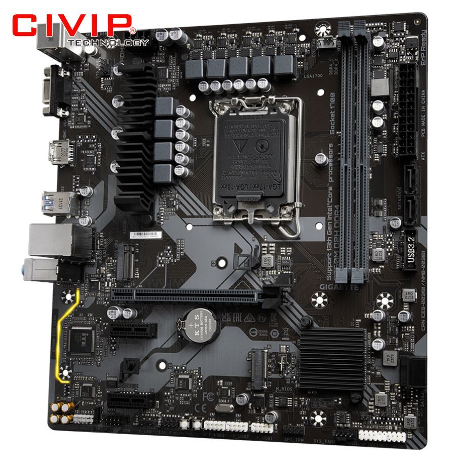 Mainboard GIGABYTE B760M D2H DDR4 (Chipset B760, Socket Intel LGA1700, DDR4, HDMI / VGA, mATX)