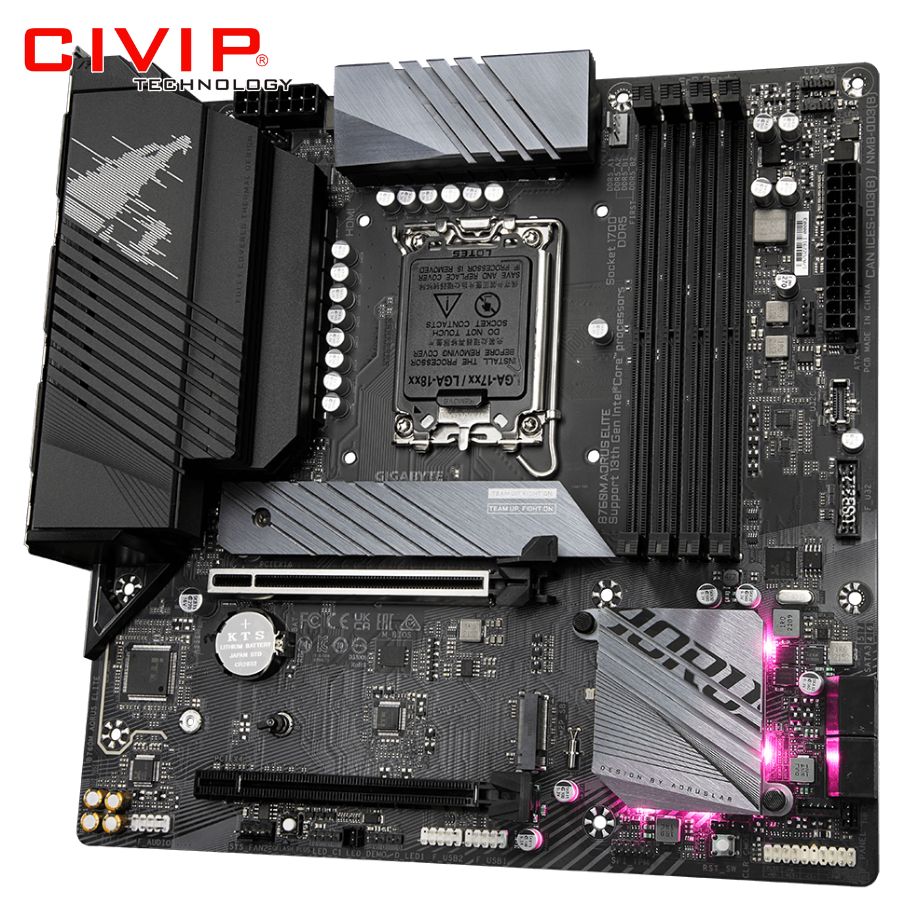 Mainboard GIGABYTE B760M AORUS ELITE DDR5 (Chipset B760, Socket Intel LGA1700, DDR5, DP / HDMI, mATX)